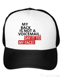Sapca personalizata Say it to my face Alb