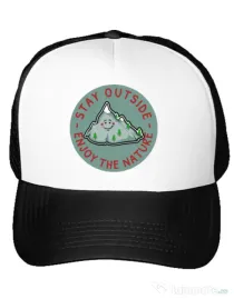 Sapca personalizata Stay outside Alb