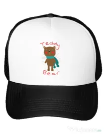 Sapca personalizata Teddy bear Alb