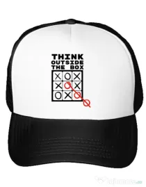 Sapca personalizata Think outside the box Alb