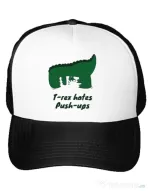 Sapca personalizata T-rex push-ups Alb