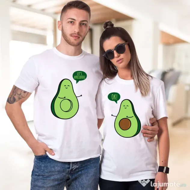 Tricouri Cuplu Let's Avocuddle