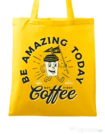 Sacosa din panza Amazing coffee Galben