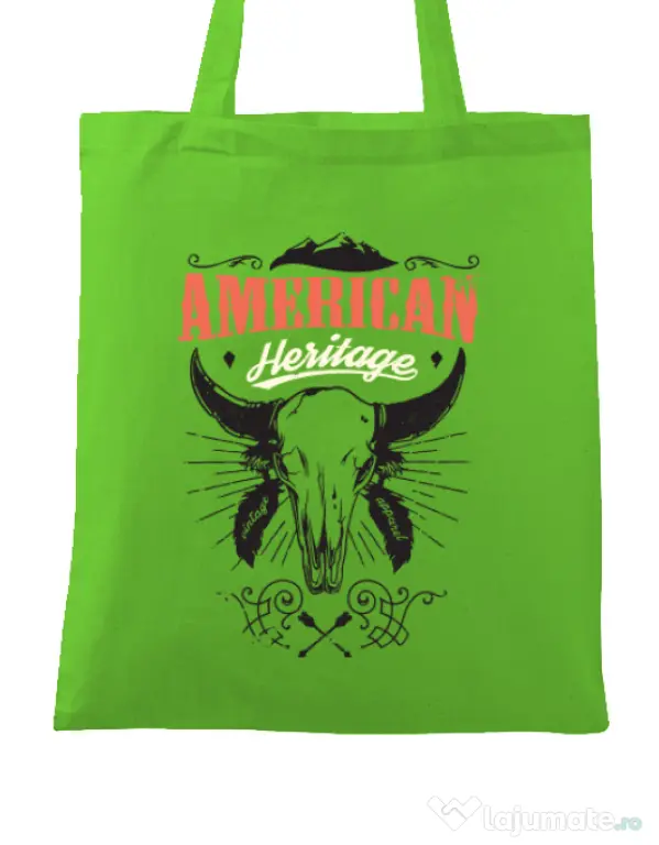 Sacosa din panza American heritage Verde mar