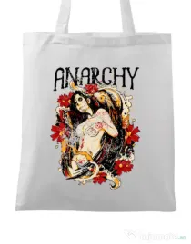 Sacosa din panza Anarchy angel Alb