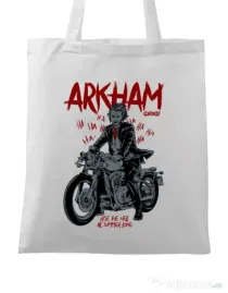Sacosa din panza Arkham garage Alb