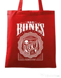 Sacosa din panza Bad bones crew always win Rosu