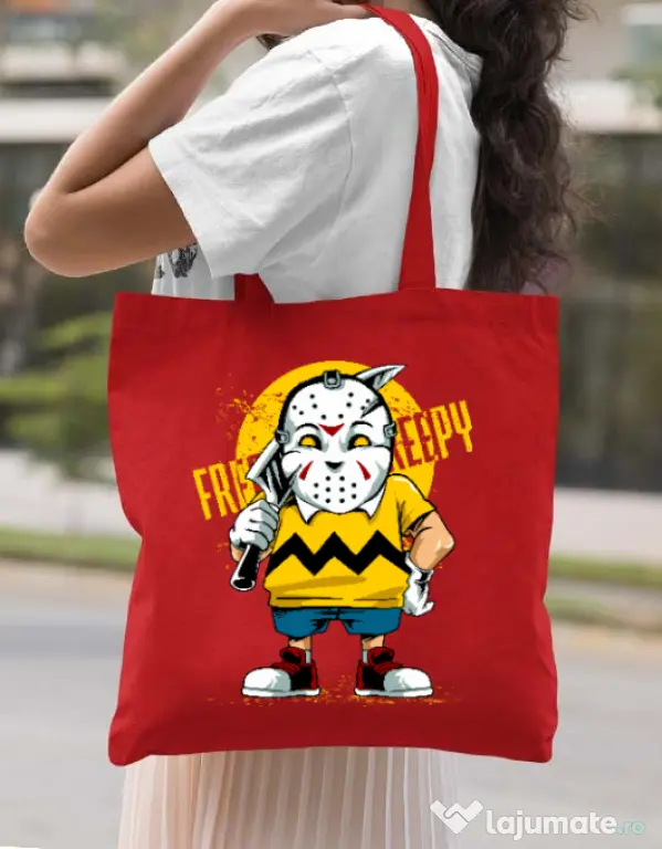 Sacosa din panza Bad boy Rosu