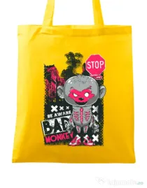 Sacosa din panza Bad monkey Galben