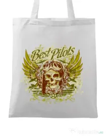 Sacosa din panza Best pilots Alb