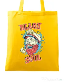 Sacosa din panza Black soul Galben