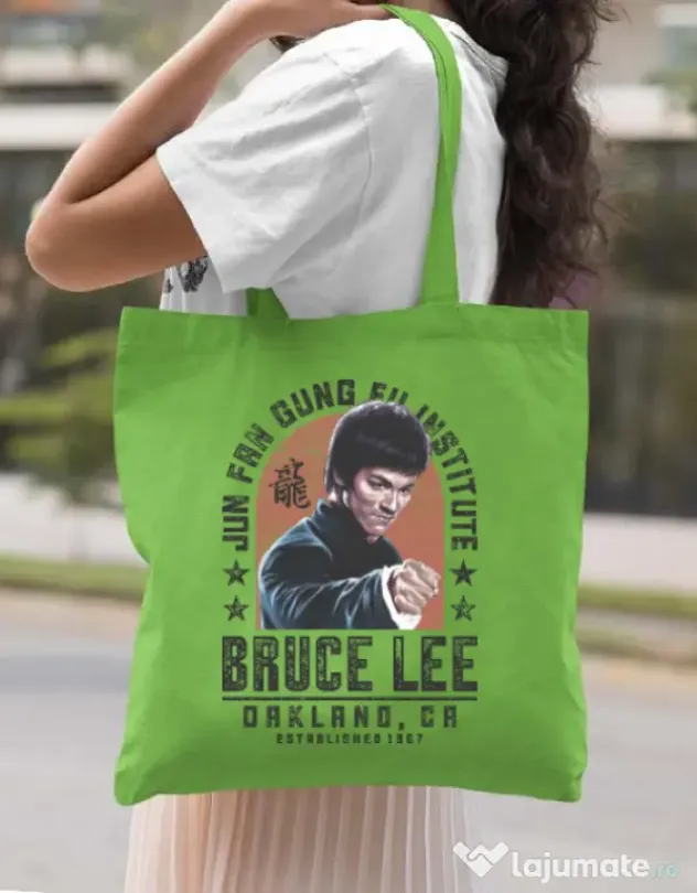 Sacosa din panza Bruce Verde mar