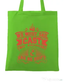 Sacosa din panza Cast no anchor Verde mar