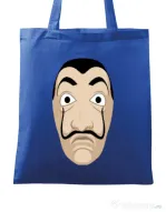 Sacosa din panza Dali mask Albastru regal