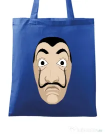 Sacosa din panza Dali mask Albastru regal