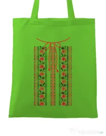 Sacosa din panza Etno 2 Verde mar
