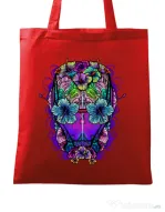 Sacosa din panza Flower helmet Rosu