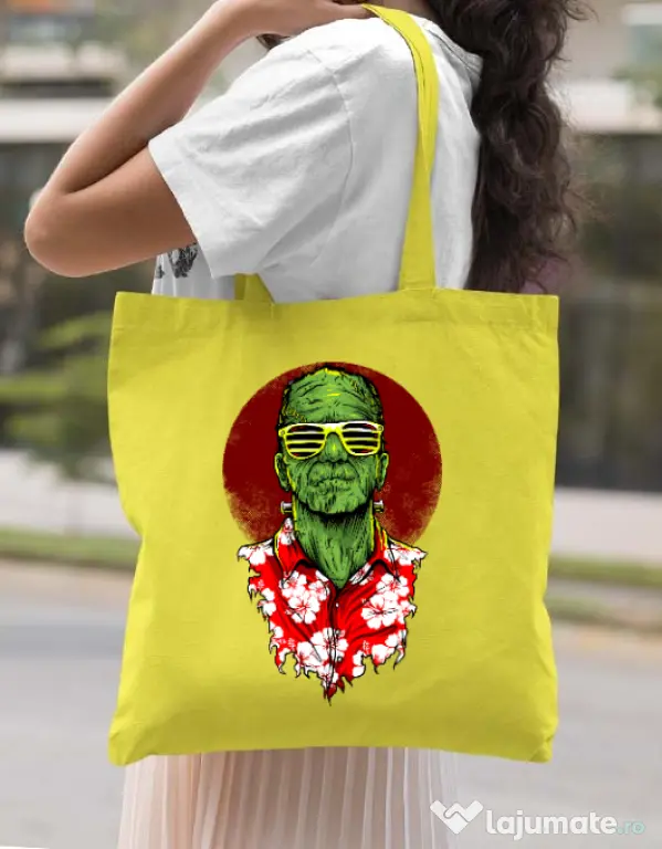 Sacosa din panza Frank holiday Galben