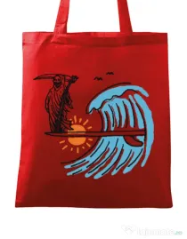 Sacosa din panza Grim surfer Rosu