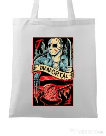 Sacosa din panza Immortal Alb