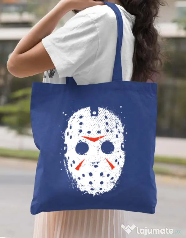 Sacosa din panza Jason Mask Albastru regal