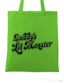 Sacosa din panza Lil monster Verde mar