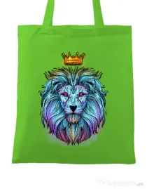 Sacosa din panza Lion king Verde mar