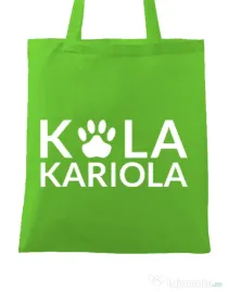 Sacosa din panza Logo Kola Alb Verde mar