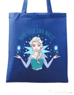 Sacosa din panza Make your own magic Albastru regal