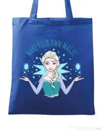 Sacosa din panza Make your own magic Albastru regal