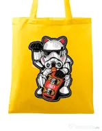 Sacosa din panza Maneki trooper Galben