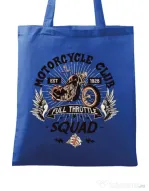 Sacosa din panza Motorcycle club Albastru regal
