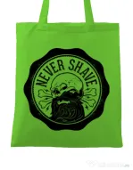 Sacosa din panza Never shave Verde mar