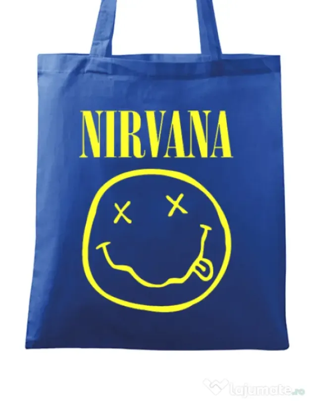 Sacosa din panza Nirvana Albastru regal