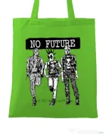 Sacosa din panza No future Verde mar
