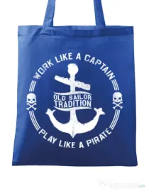 Sacosa din panza Old sailor tradition Albastru regal