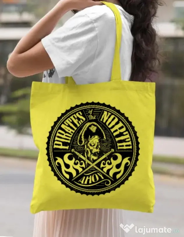 Sacosa din panza Pirates of the north Galben