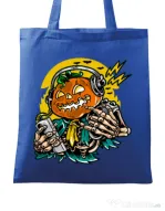 Sacosa din panza Pumpkin Music Albastru regal