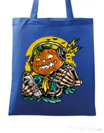Sacosa din panza Pumpkin Music Albastru regal