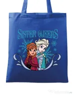 Sacosa din panza Sister Queens Albastru regal