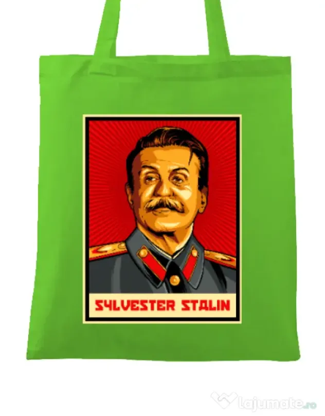 Sacosa din panza Sylvester Stalin Verde mar