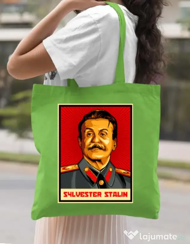 Sacosa din panza Sylvester Stalin Verde mar