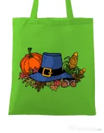 Sacosa din panza Thank Giving Verde mar