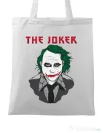 Sacosa din panza The joker Alb