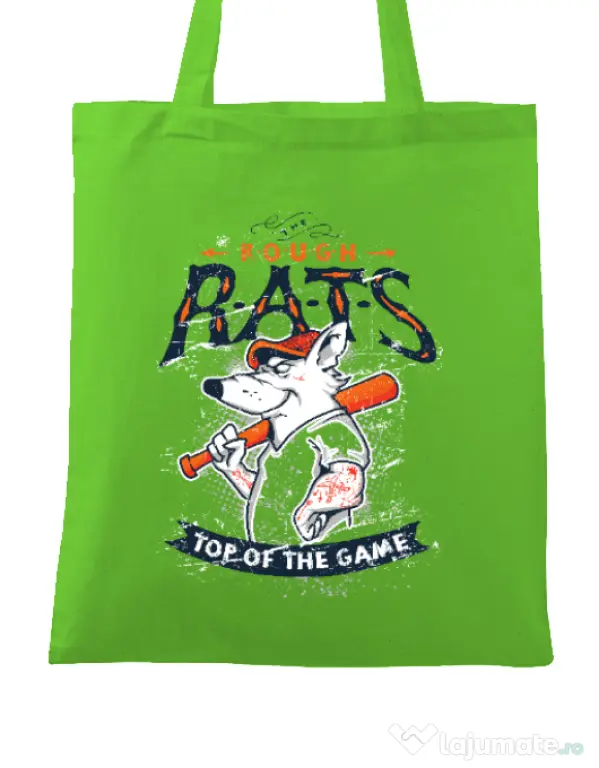 Sacosa din panza The rough rats Verde mar