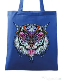 Sacosa din panza Tiger buterfly Albastru regal
