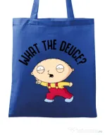 Sacosa din panza What the deuce Albastru regal
