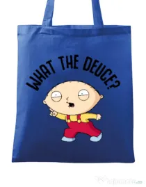 Sacosa din panza What the deuce Albastru regal
