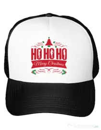 Sapca personalizata Ho ho ho Merry Christmas Alb