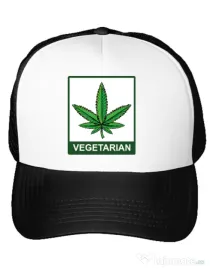 Sapca personalizata Vegetarian Alb
